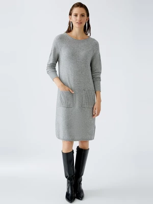 Oui Sukienka dzianinowa w kolorze szarym rozmiar: 42