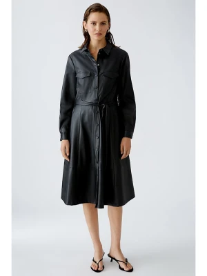 Oui Sukienka w kolorze czarnym ze skóry syntetycznej rozmiar: 40