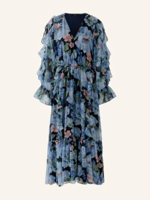 Oui Sukienka Z Falbanami blau