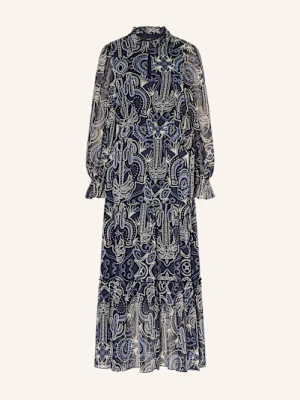 Oui Sukienka Z Falbankami blau