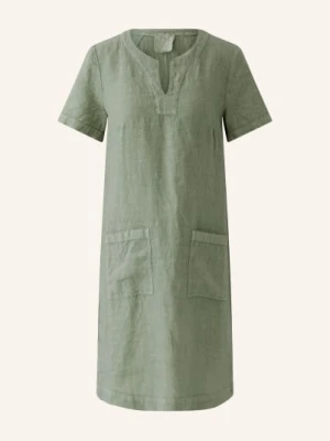 Oui Sukienka Z Lnu gruen