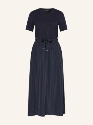 Oui Sukienka Z Mieszanki Materiałów blau