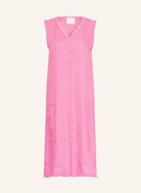 Oui Sukienka Z Mieszanki Materiałów Z Dodatkiem Lnu pink