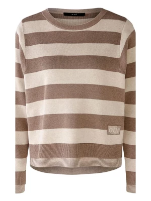 Oui Sweter w kolorze beżowo-jasnobrązowym rozmiar: 34