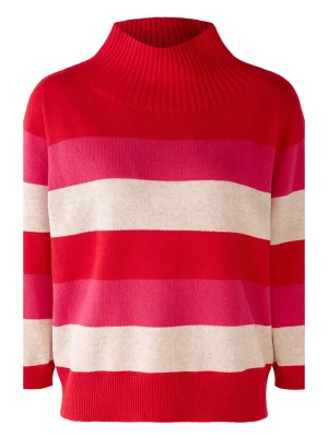 Oui Sweter w kolorze czerwono-różowo-kremowym rozmiar: 46