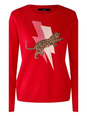 Oui Sweter w kolorze czerwonym rozmiar: 36