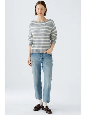 Oui Sweter w kolorze szaro-białym rozmiar: 40