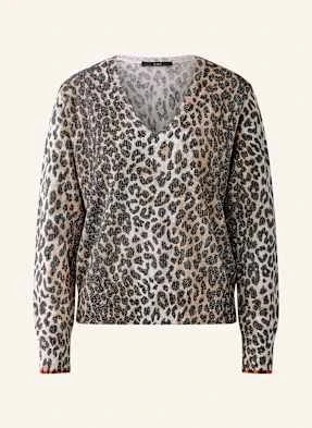 Oui Sweter Z Błyszczącą Przędzą braun