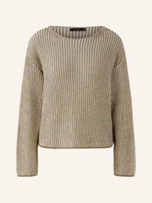 Oui Sweter Z Błyszczącą Przędzą braun