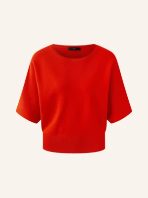 Oui Sweter Z Dzianiny rot