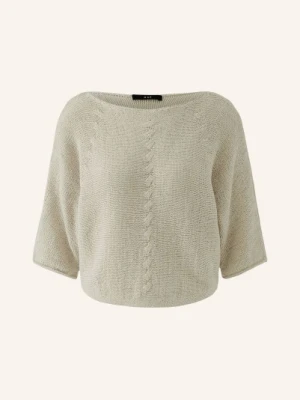 Oui Sweter Z Dzianiny Z Rękawami 3/4 beige