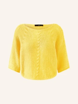 Oui Sweter Z Dzianiny Z Rękawami 3/4 gelb