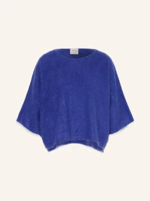 Oui Sweter Z Kaszmiru Z Rękawami 3 / 4 blau NIEBIESKI