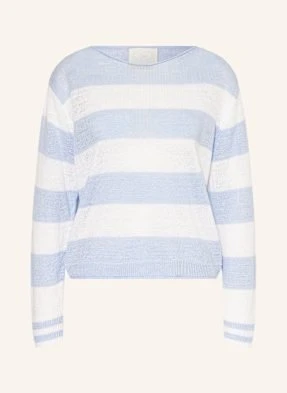Oui Sweter Z Lnu blau