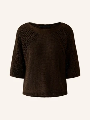 Oui Sweter Z Rękawami 3/4 braun