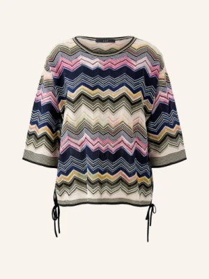 Oui Sweter Z Rękawami 3/4 I Błyszczącą Przędzą rosa