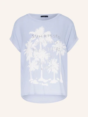 Oui T-Shirt Z Mieszanki Materiałów blau