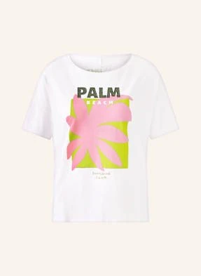 Oui T-Shirt Z Obszyciem Ozdobnymi Kamykami weiss