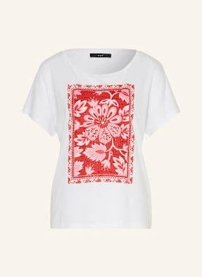 Oui T-Shirt Z Obszyciem Ozdobnymi Kamykami weiss