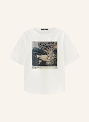 Oui T-Shirt Z Obszyciem Ozdobnymi Kamykami weiss