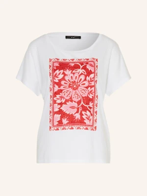 Oui T-Shirt Z Obszyciem Ozdobnymi Kamykami weiss