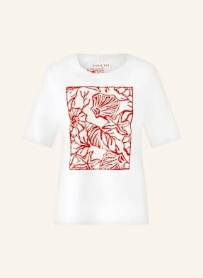 Oui T-Shirt Z Ozdobnymi Perełkami grau