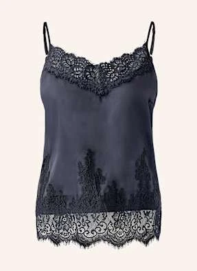 Oui Top Satynowy blau