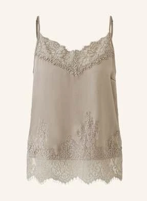 Oui Top Satynowy braun