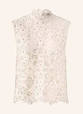 Oui Top Szydełkowy Z Cekinami beige