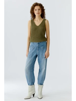 Oui Top w kolorze khaki rozmiar: 42