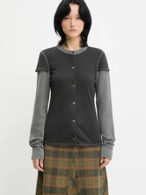 Our Legacy longsleeve bawełniany Heat kolor czarny W4256HF