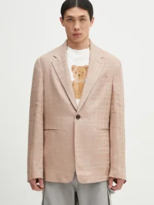 Our Legacy marynarka lniana Unconstructed Shinjuku Blazer męska kolor beżowy M2250UH