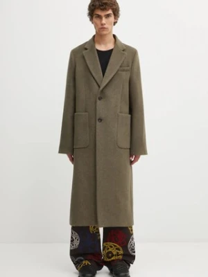 Our Legacy płaszcz z dodatkiem wełny Robe kolor zielony M4251RD
