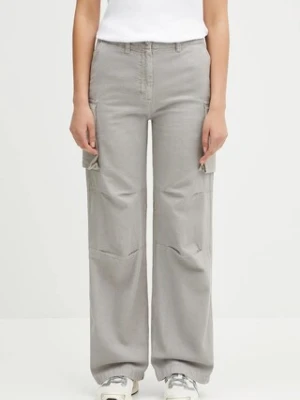 Our Legacy spodnie Peak Cargo damskie kolor szary proste medium waist W2254PS