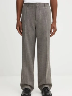 Our Legacy spodnie wełniane męskie kolor brązowy proste M4254BBN