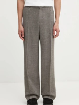 Our Legacy spodnie wełniane męskie kolor brązowy proste M4254BBN