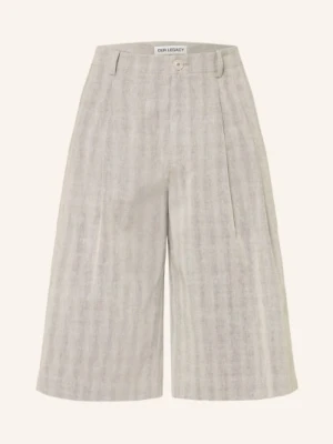 Our Legacy Szorty Split Z Lnu beige