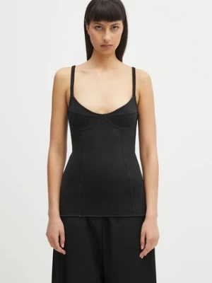 Our Legacy top bawełniany Cami Tank damskie kolor czarny W2256CW