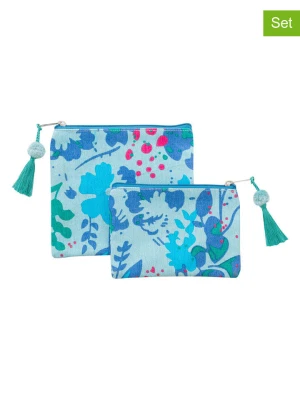 Overbeck and Friends Kosmetyczki (2 szt.) "Viola" w kolorze niebieskim rozmiar: onesize