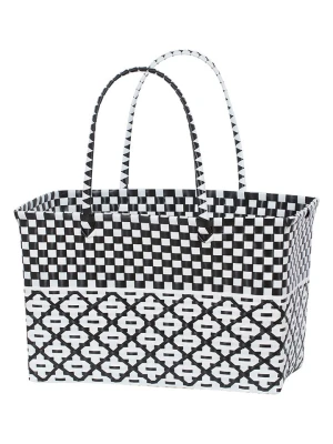 Overbeck and Friends Shopper bag "Jacky" w kolorze czarno-białym - 43 x 28 x 23 cm rozmiar: onesize