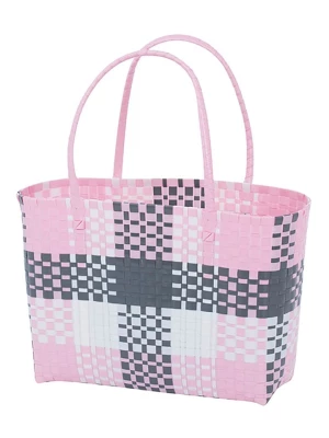 Overbeck and Friends Shopper bag "Klara" w kolorze jasnoróżowo-szarym - 39 x 28 x 15 cm rozmiar: onesize