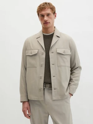 Overshirt regular Marc O'Polo béžová