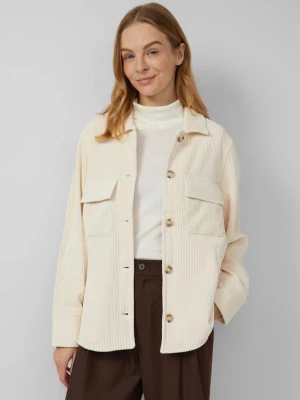 Overshirt wykonany ze sztruksu s.Oliver beżowy