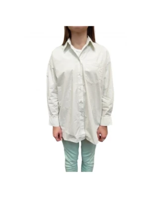 Oversize Jednokolorowa Koszula Bawełniana Lauren Mason's