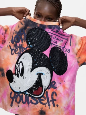 Oversize koszulka Mickey™ Desigual MATERIAL FINISHES