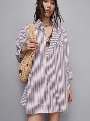 Oversize koszulowa sukienka z bawełny PATRIZIA PEPE