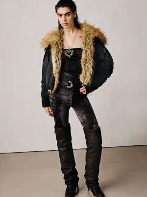 Oversize kurtka z futerkiem studio Desigual
