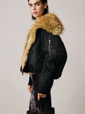 Oversize kurtka z futerkiem studio Desigual