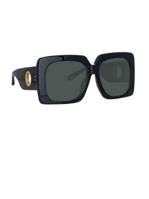 Oversize Kwadratowe Okulary Przeciwsłoneczne w Stylu Rebelii Linda Farrow