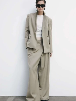 Oversize’owe spodnie z gabardyny PATRIZIA PEPE